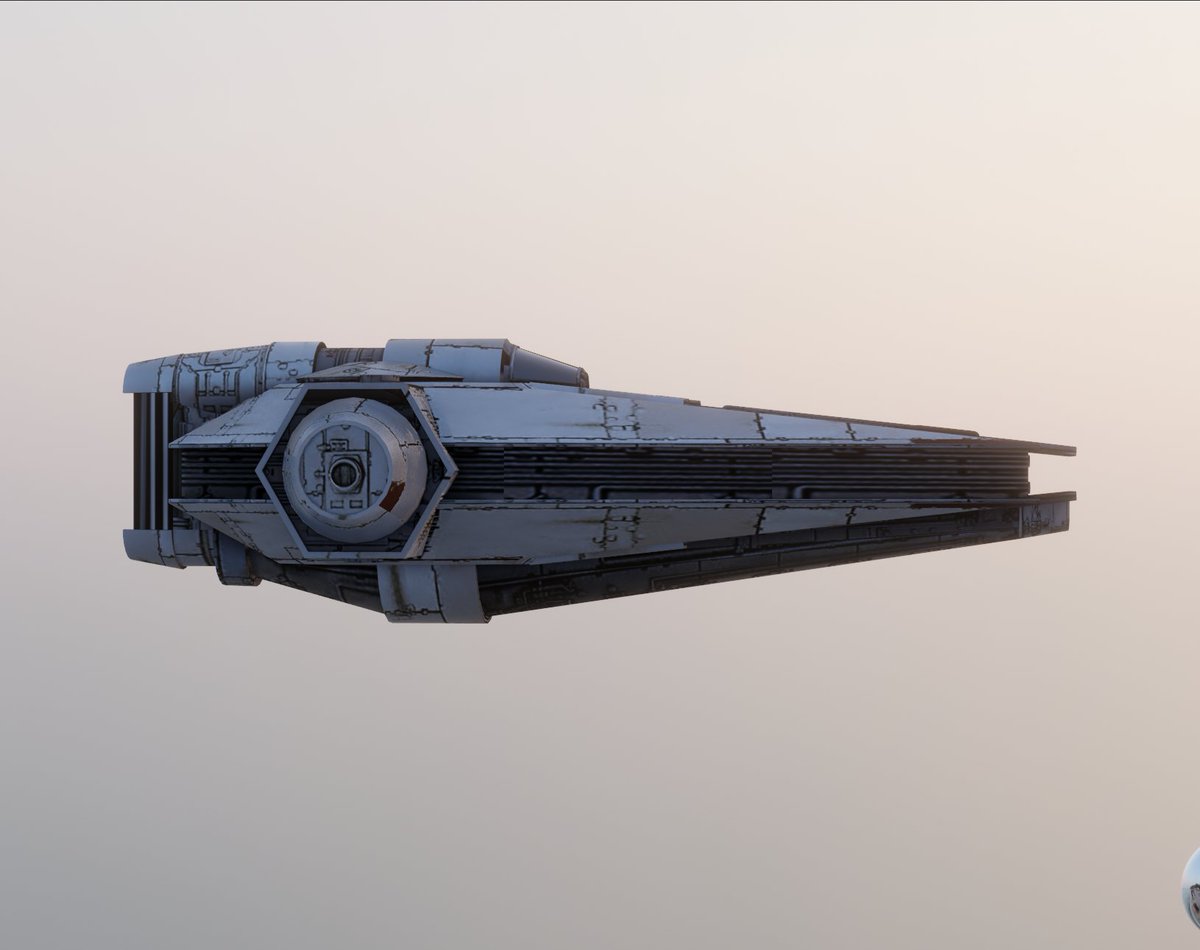 It's been a long time I wanted to to spaceship again, so I'm experimenting some stuff on blender, Star Wars style.

#artistsoninstagram #conceptart #spaceship #blender #eevee #space #starwars #vehicledesign