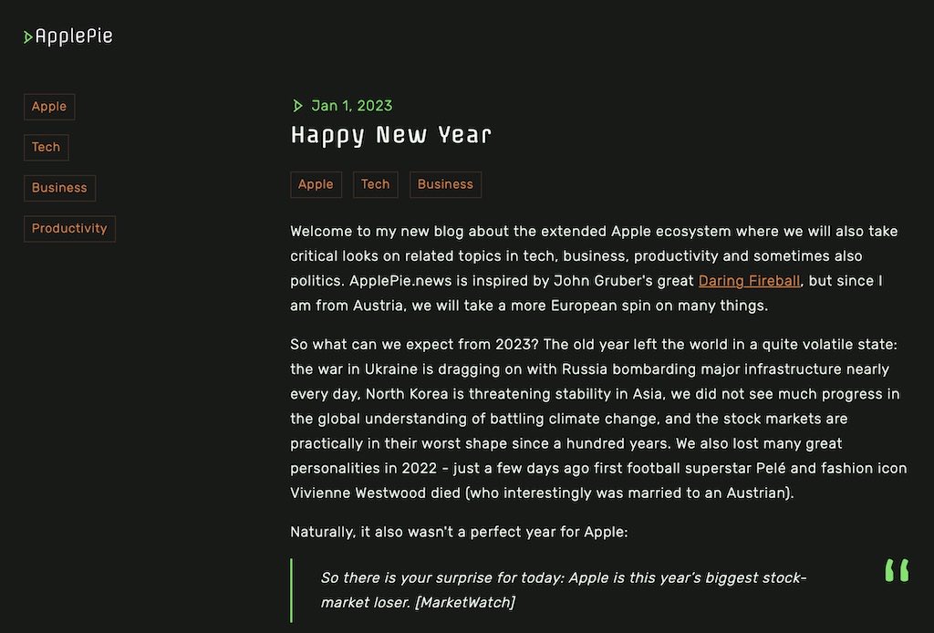gerald_aquila's tweet photo. Just launched my new #blog "ApplePie" covering the extended #Apple ecosystem from a #European point of view - let me know what you think: https://t.co/T8mndpkjTb https://t.co/psuYRyIvYn