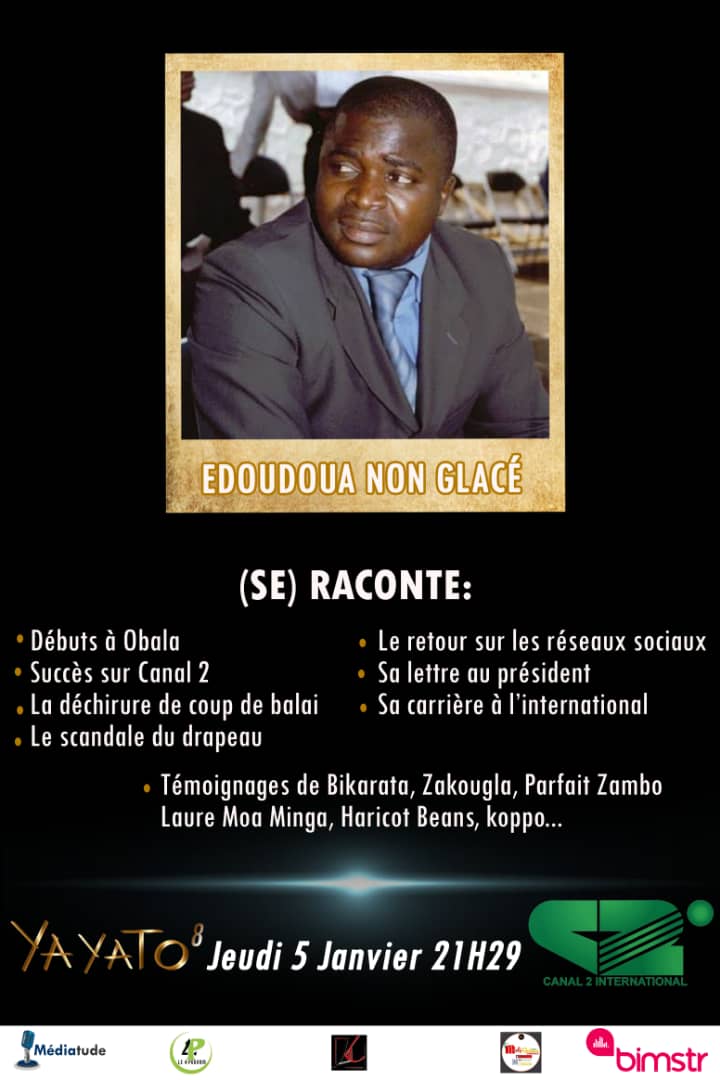 CreativeCom237's tweet photo. 🛑 EDOUDOUA NON GLACÉ (SE) RACONTE🔥

🛑 Avec les témoignages de: Laure Moa Minga 👩🏾‍🦰,  Bikarata 🧔🏾‍♂, Zakougla 🧑🏾, Haricot Beans 👦🏿, Koppo 🧑🏿‍🦲, Parfait Zambo... 🎤

🛑 YAYATO jeudi 5 janvier 21h29 CANAL 2✌🏾

🛑 On s'voit à la télé 📺 https://t.co/ACV5QrrOHZ