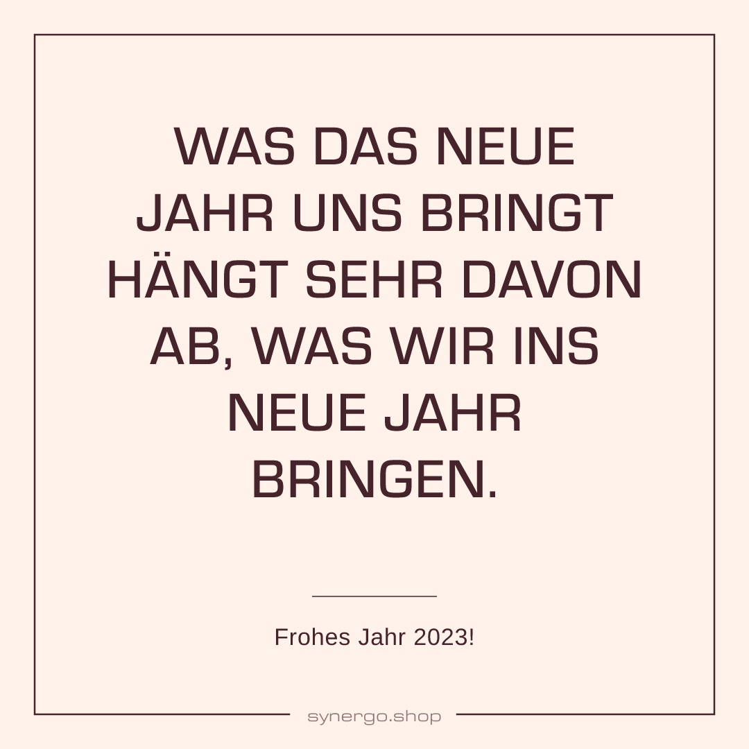 Synergoshop's tweet photo. Wir selbst erschaffen unser Glück, unsere Gesundheit, unseren Erfolg. Beginne das neue Jahr mit Dankbarkeit für diese neue Chance, Deine Träume Wirklichkeit werden zu lassen! 
#frohesneuesjahr #2023 #neuechance #zukunftgestalten #positivdenken #dankbarkeitfühlen #gesundernähren https://t.co/ZwmEQI3Eej