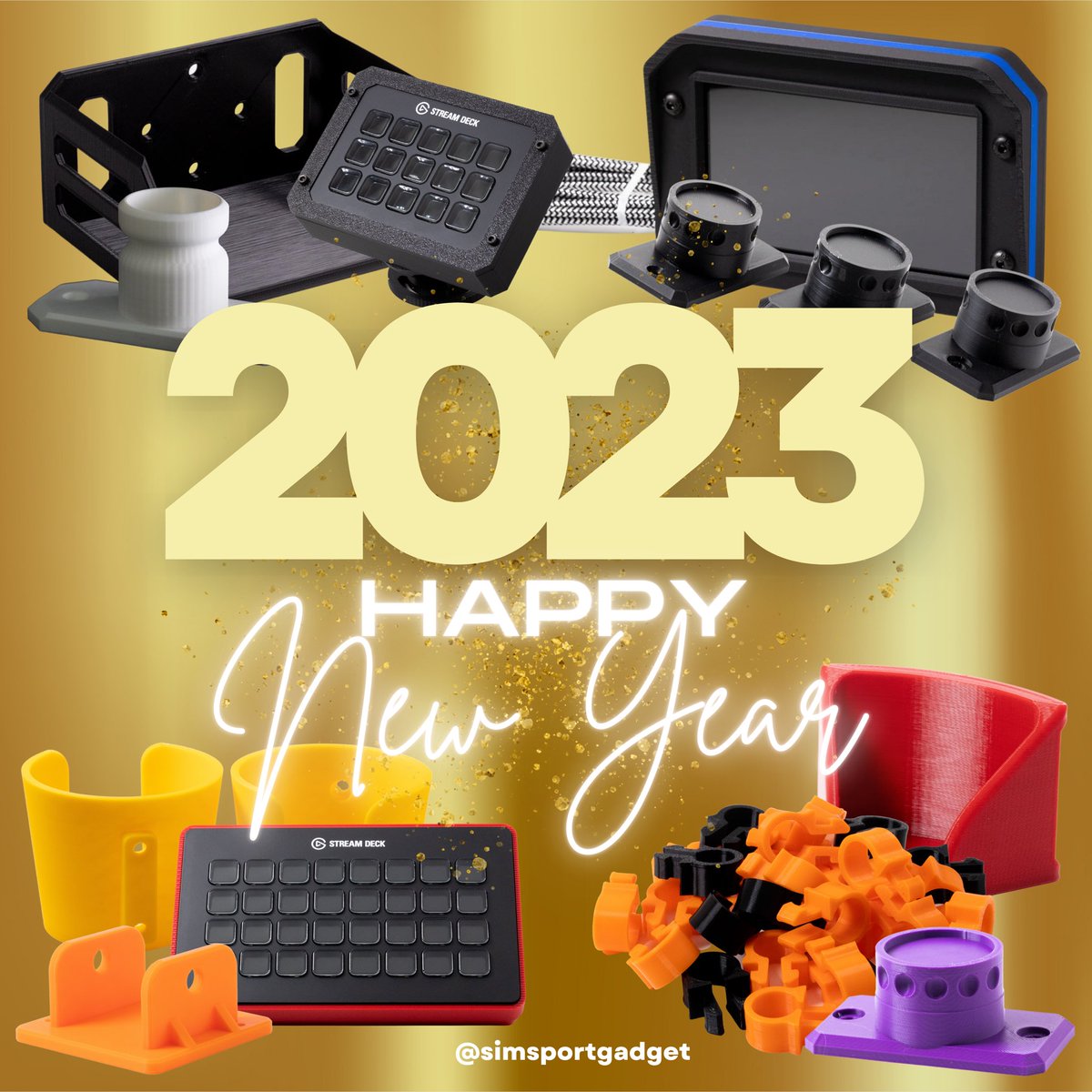 SimSportGadget's tweet photo. Thank you for an amazing year! We couldn't have done it without your support! We have surpassed 2500 sales over our collective sites and over 500 5-star reviews! We have many great products and ideas coming up! Stay tuned! https://t.co/npazmTYanD