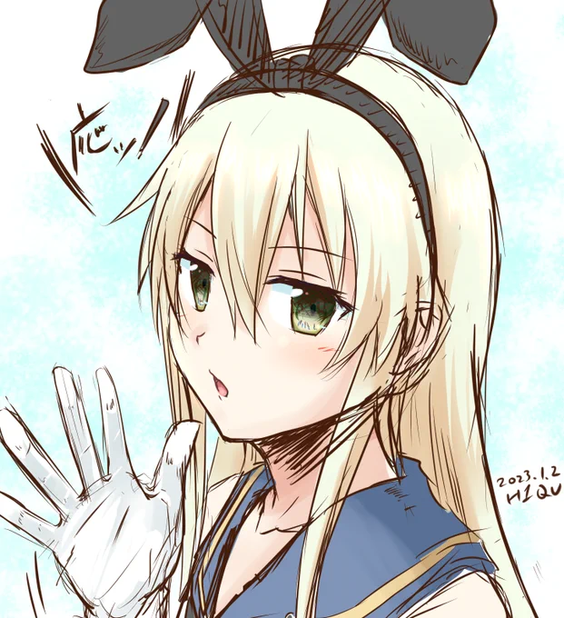 そういえばウサギ年と考えながらrkgk#島風 #艦これ 