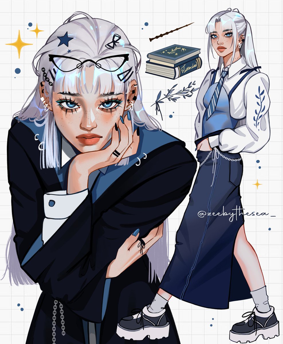 zeebythesea_'s tweet photo. Hogwarts students modern au ✨ #harrypotter https://t.co/42gibMjBXa