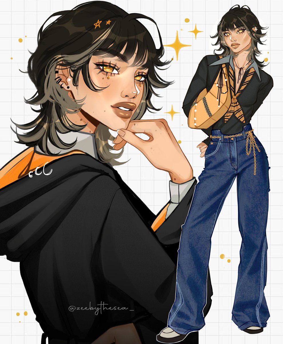 zeebythesea_'s tweet photo. Hogwarts students modern au ✨ #harrypotter https://t.co/42gibMjBXa