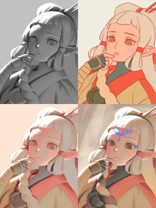 (step) 2022 second half 🎨🎨🎨🎨
HWAoC Impa(3) [Hyrule Warriors: Age of Calamity]
Rubber Armor Link [Zelda: Breath of the Wild]
Harmony [Splatoon3]
SSBU Glasses(2) [Super Smash Bros. Ultimate] 