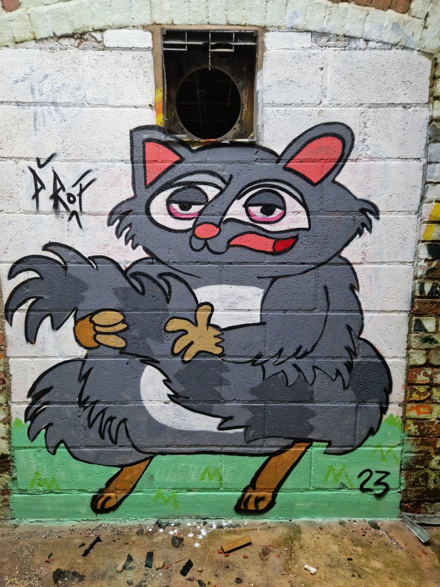 watkins92's tweet photo. The stoned raccoon 
#graffiti #Streetart #Prof #Raccoon #stoned https://t.co/AermJVA8FE