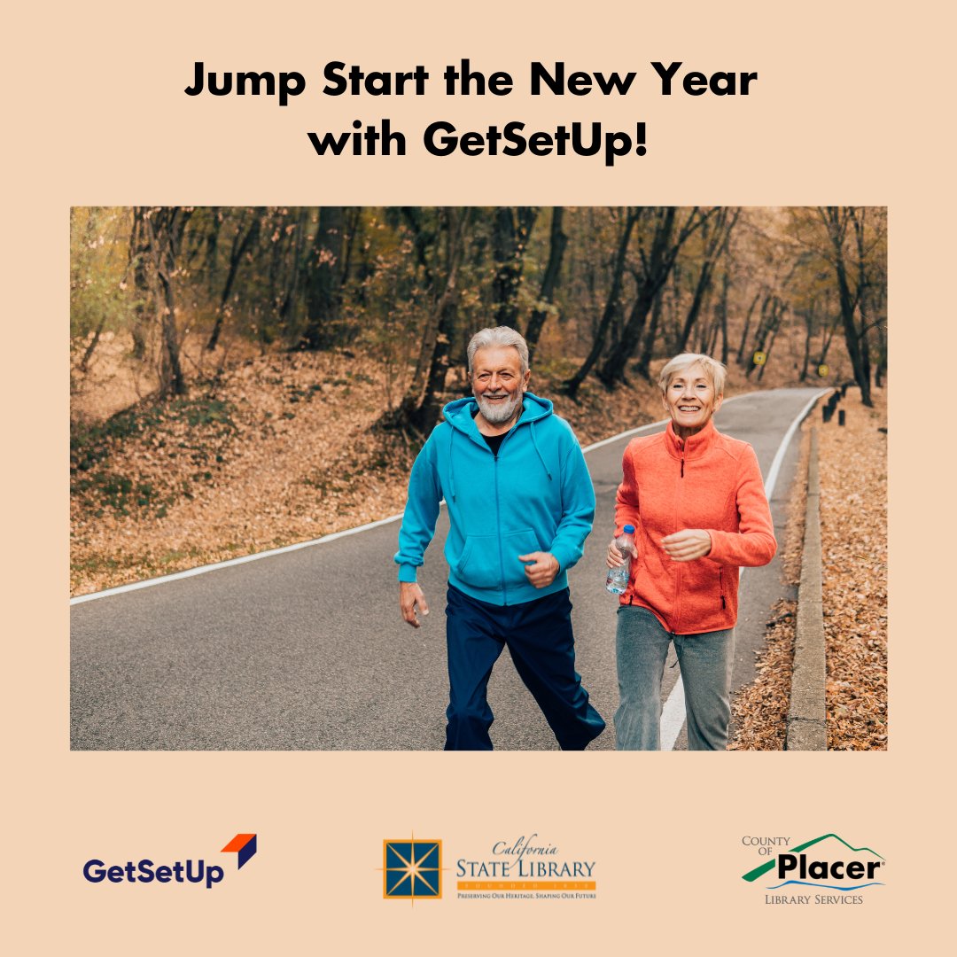 PlacerLibrary's tweet photo. 2023 is here, and GetSetUp is here to help you get a head start. Join these live online classes for adults ages 50+ at https://t.co/rb2SY3xbme to help you create new daily routines and goals. 

New to GetSetUp?  Sign up at https://t.co/HuFpZCT9O4 for free access today!
#getsetup https://t.co/6fNg5EsoXm