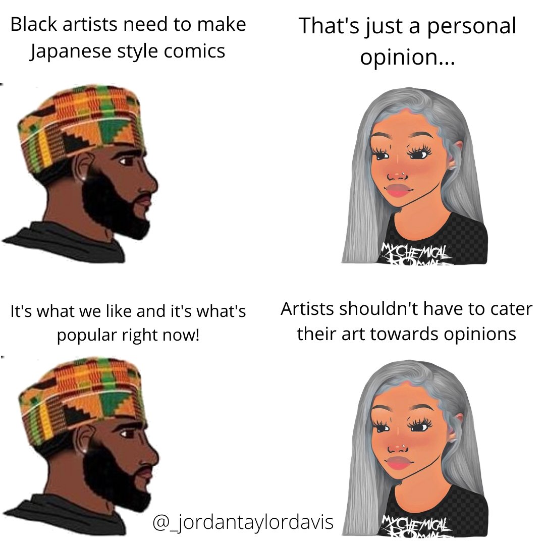 _JordanTaylorD's tweet photo. Going to start sharing LoveBlerd Comics on here, hope y'all enjoy.

I'm starting with the popular comics that cover Black nerd topics but will start sharing the plot/story for season 1 soon

#blerd #LoveBlerds https://t.co/xbGpYxkPvc