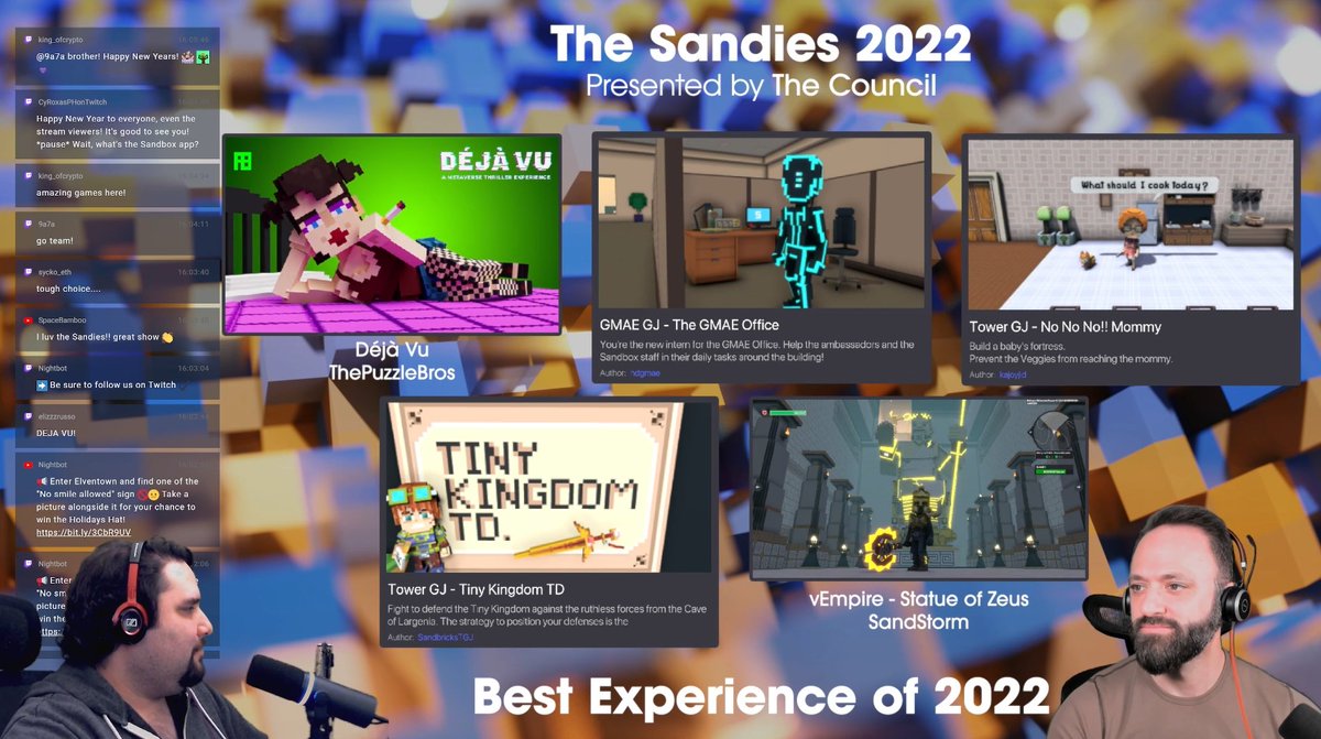 SandBricksArt's tweet photo. Presenting on @TheSandboxGame,
@SandbricksArts nominees to:

Best Studio or Team of 2022
Best Level Design of 2022 (EL Bombero)
Best Experience of 2022 (Tiny Kingdom) 

We are honored to be recognized and looking forward to a fantastic new year ahead! 
Thank you @TheCouncilTech https://t.co/dMbNYXUv3l