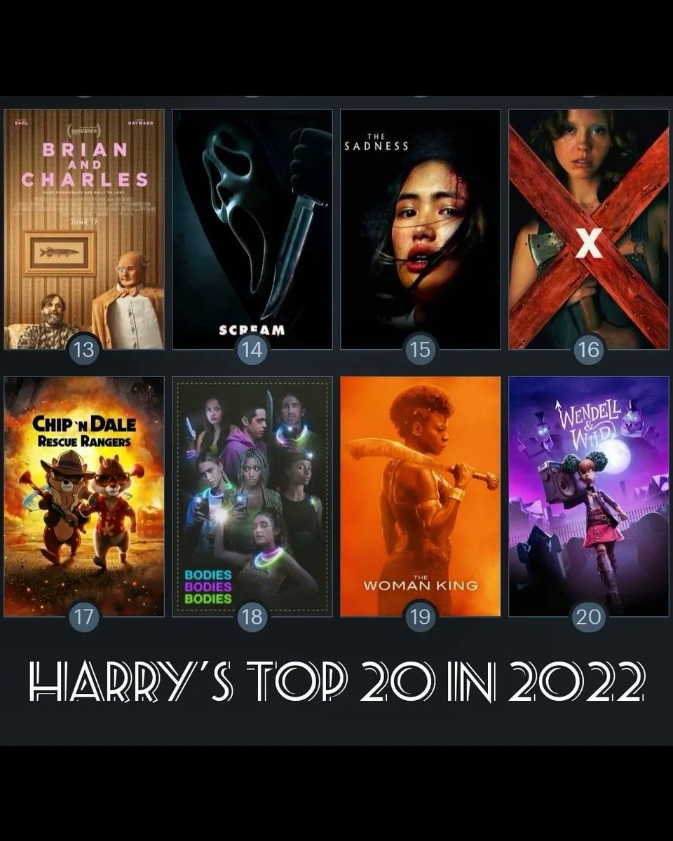 My top 20 movies in 2022! My ranking will definitely not change within minutes of me posting this!
#FilmTwitter #Film2022 #FilmsOfTheYear