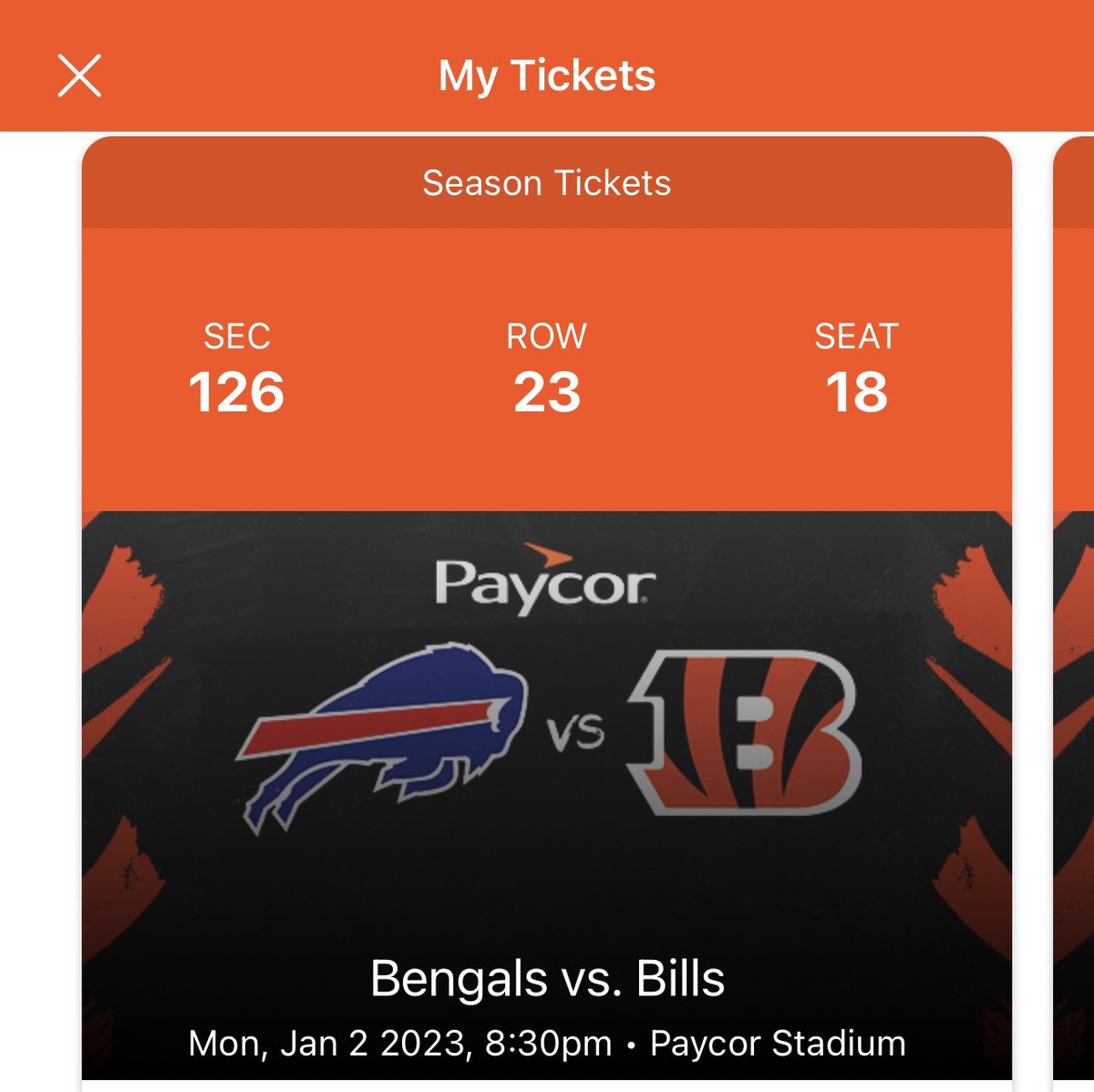 tech_recluse's tweet image. Hey #Bengals fans: I have a free ticket to MNF. My son can’t use his ticket & it’s a hot game. Sadly, I only have one extra but if you know someone who wants to go but can’t afford it, lemme know.
I don’t care abt making $ on it, but would love to make someone’s day!