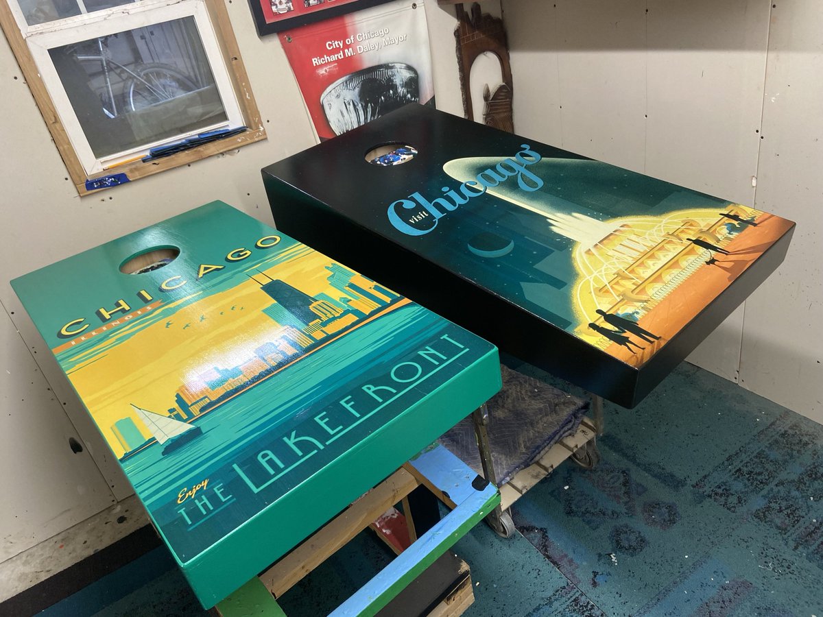 chitowncornhole's tweet photo. Blackhawks win their 2nd in a row, beating Calgary in OT 4-3! Don’t worry, they are still in last place. HAND PAINTED (30 hours) custom cornhole boards! #Bedard #Blackawks #Flames https://t.co/r7IIqiyWEK