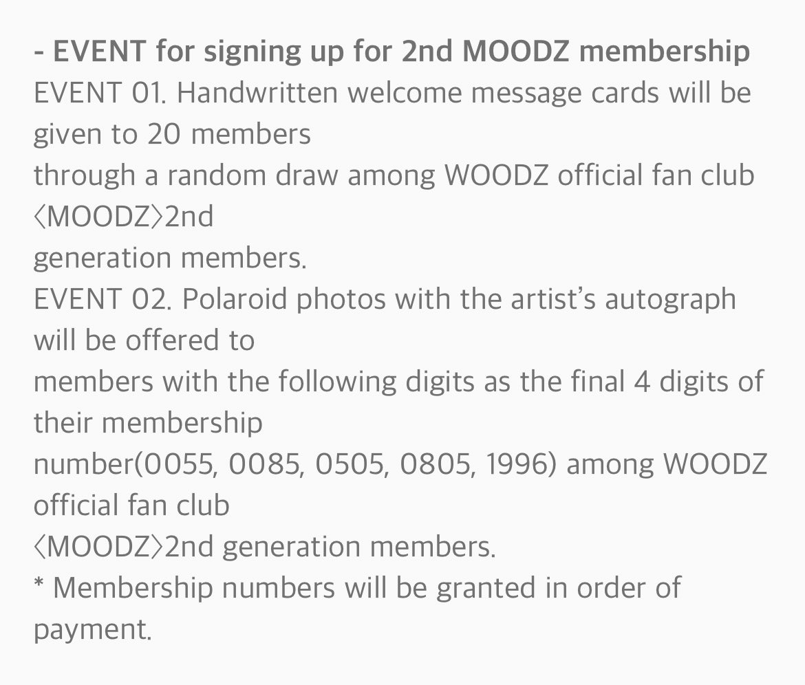 8월뜽요 ☘️ on Twitter "📌 Benefits & events of MOODZ 2nd Generation"
