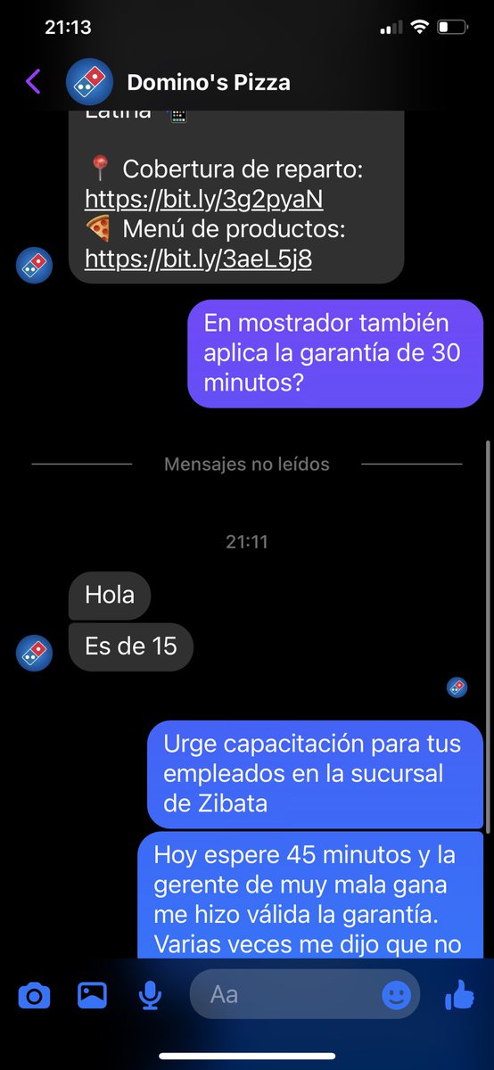 Marthiki's tweet photo. @dominosmx ¿Me explican? ¿Se podrían poner de acuerdo? https://t.co/j8Vm0DV9z1