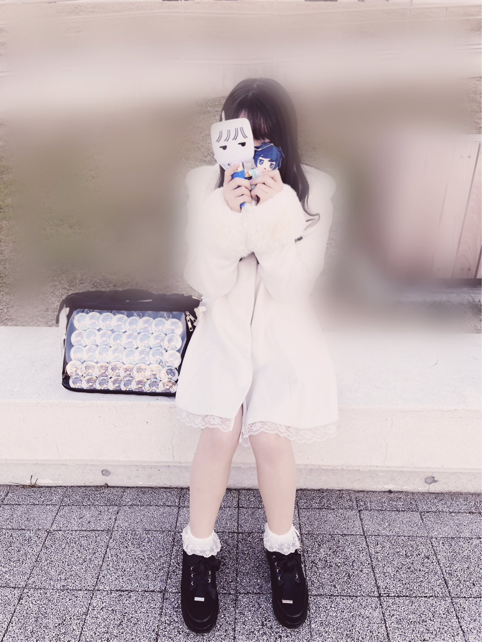 イモちゃん×MARSコラボコート ビジューボタン付きボリューム