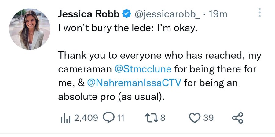 CTV news reporter Jessica Robb appears to go into medical distress & collapse on LIVE TV, watch viral video