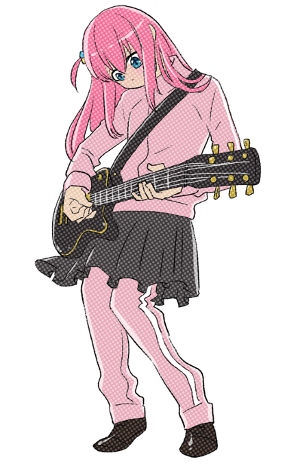 今見てるアニメをパパっと描いたやつ。絶対観客を見んぞみたいな姿勢が好き。 