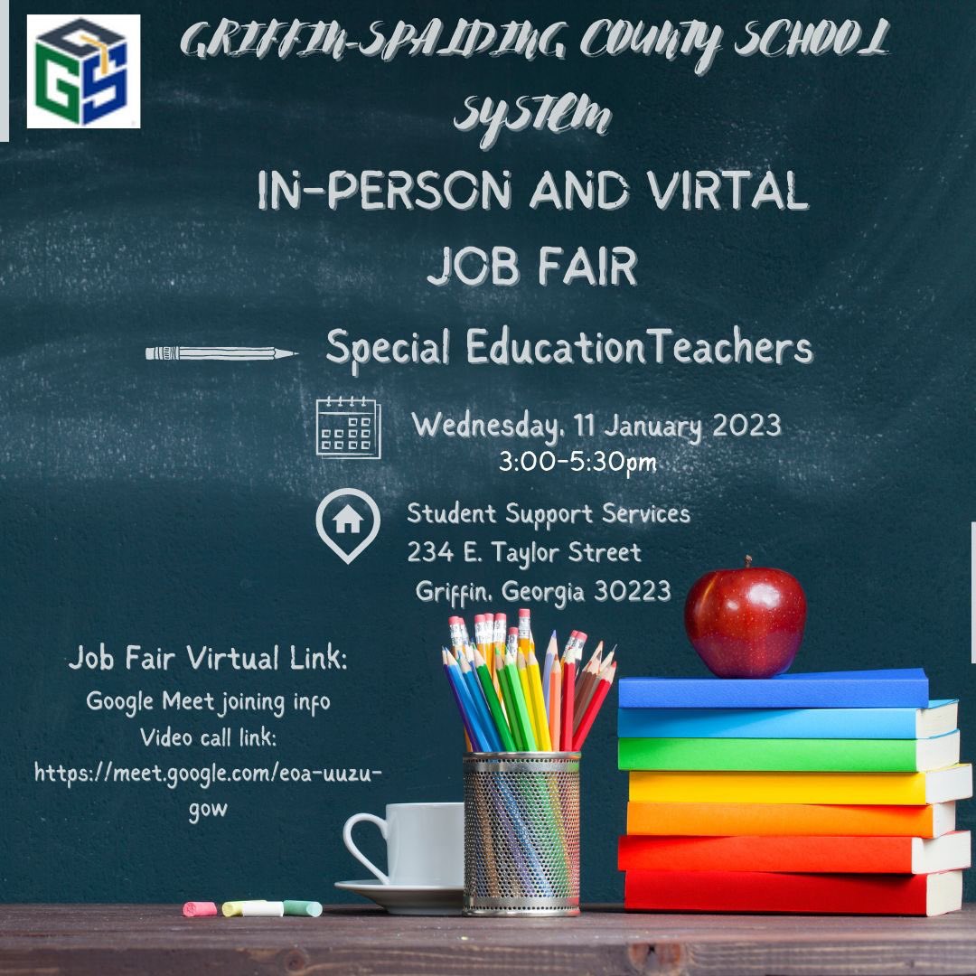 Come grow with us in GSCS! Please come out and see us this Wednesday. We look forward to meeting you and welcoming you to our wonderful family! #GSCS #DepartmentOfExceptionalStudents