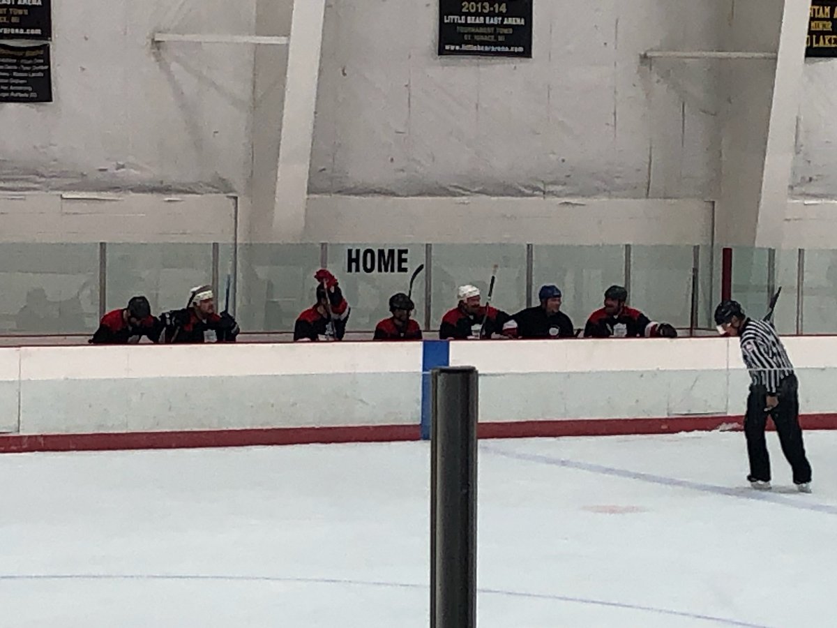 reddawn2988's tweet photo. Ooofff, first time playing hockey in over 10 years.  At least I didn't die... #toooldforthisshit #fakeittillyoumakeit https://t.co/MOvRDYYogm