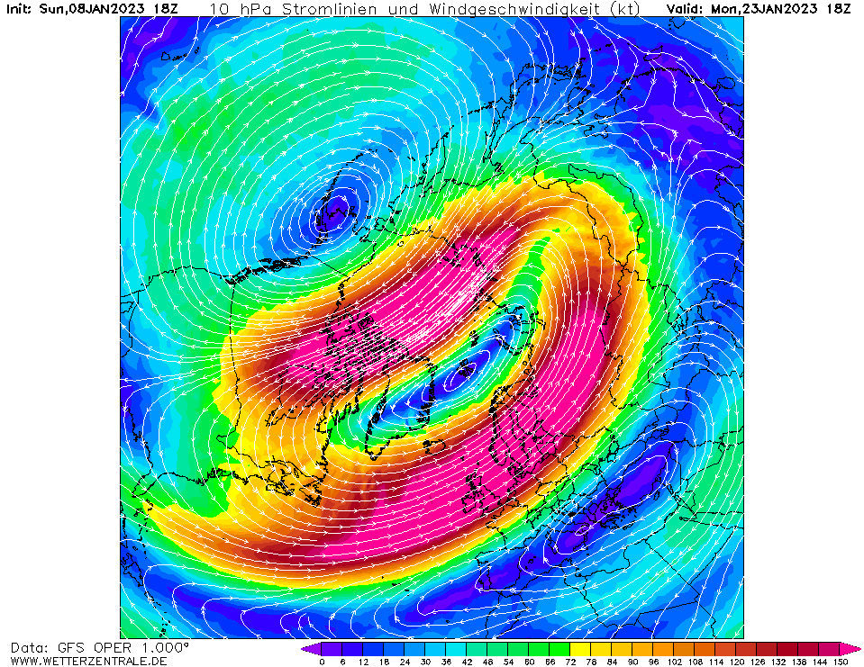 sturmwetter1703's tweet photo. GFS 18z
In einigen #Wetter-Portalen ist die Rede, das der #Polarwirbel sich abschwächen- und den Winter mit #Frost und #Schnee nach #Europa bringen soll.
Ein Blick auf den #Zonalwind in der #Stratosphäre in 10 hpa, man sieht der Wind (Lila) kommt stark aus West = Mild/Stürmisch! https://t.co/wRCnkYQiRv