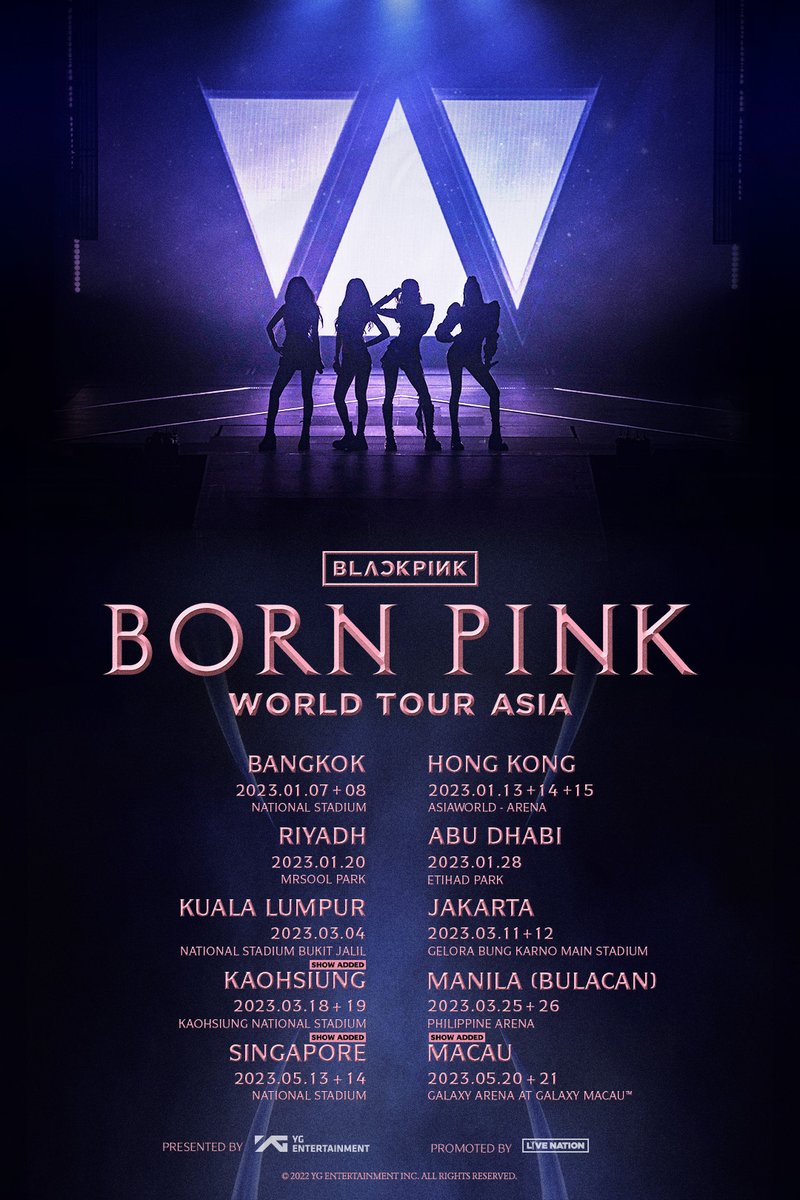 BLACKPINKOFFICIAL on Twitter "BLACKPINK WORLD TOUR [BORN PINK] ASIA