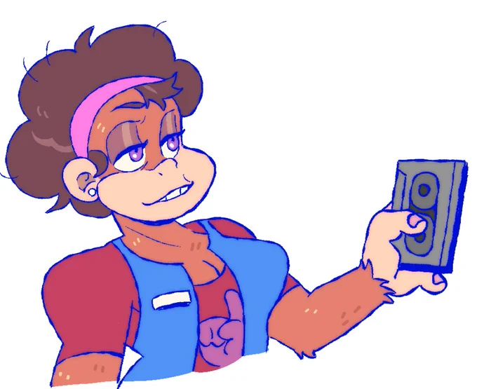 sal is holding a vhs 