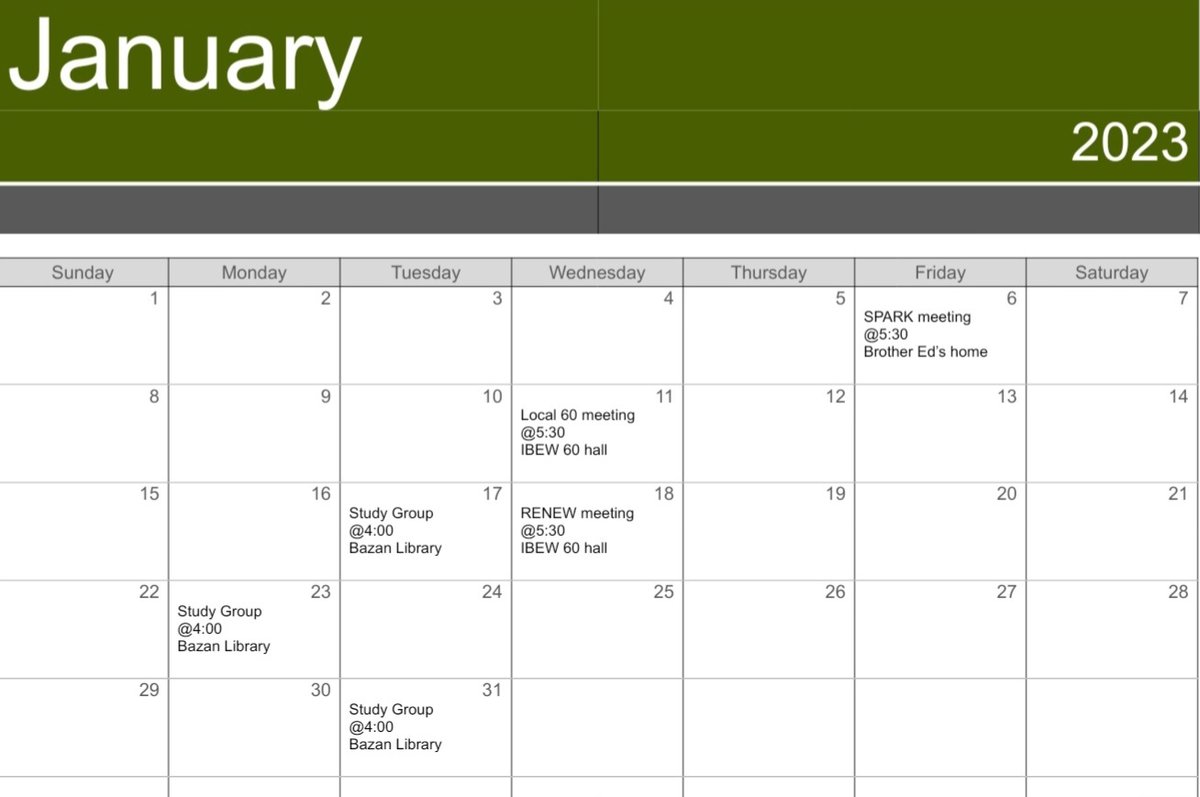 Hello everybody! Following is our SPARK schedule! We would love for yall to join us!
#spark #spark60 #meetings #studysessions