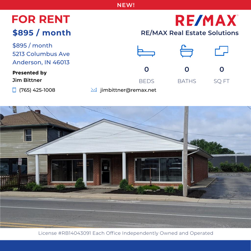jimbittner's tweet photo. 1,024 SF Office space for lease just north of the corner of 53rd and Columbus Ave on the busy south side of Anderson, IN. Gross leae at $895...

Click here for details:
https://t.co/Cw5UJO5Uih https://t.co/oZLYYRxzwE