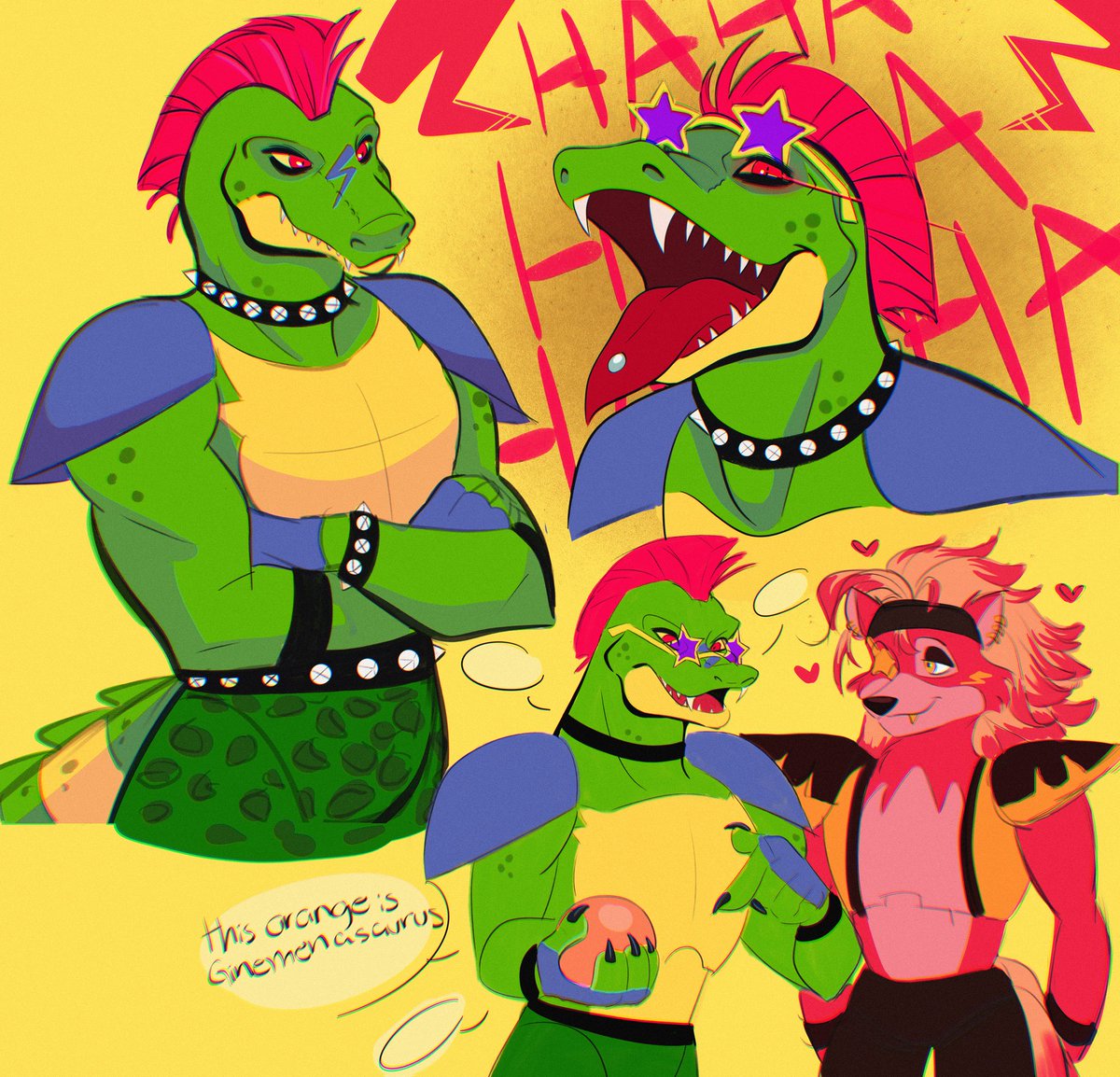 coccoknutz's tweet photo. Monty and some #fonty bc yes. #fnafsecuritybreach #Montgomerygator #fnaffanart #fnafmonty #fnafoxy https://t.co/Dkghz0UiJn