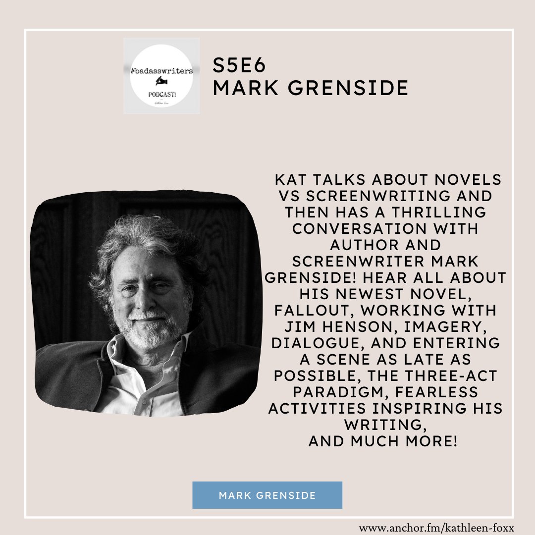 _badasswriters's tweet photo. Catch a thrilling convo about #novel #writing &amp; #screenwriting w/ @mngrenside! He worked with Jim Henson, worked in tv/film/music, has travelled to over 120 countries, &amp; does daring activities as inspiration for his thrillers!
#WritingCommunity #podcast #listen #writers #lithist https://t.co/S750urDdsK