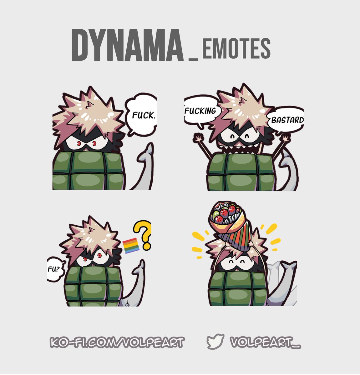 爆豪勝己 「Bebe Dynama's Discord emotes are now ava」|Volpe ✨🦊のイラスト