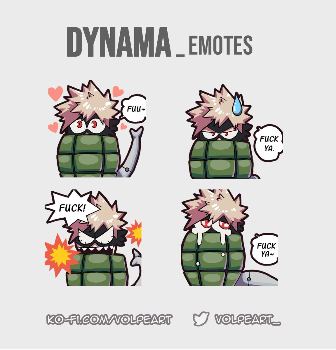 爆豪勝己 「Bebe Dynama's Discord emotes are now ava」|Volpe ✨🦊のイラスト