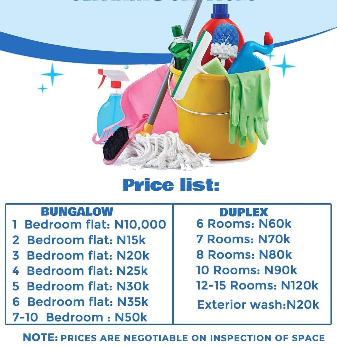 markmiraclee48's tweet photo. For all your cleaning services
Call me : 09020834325
Or Dm https://t.co/sbDufkdBIx