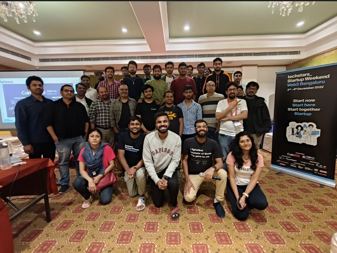dojimanetwork's tweet photo. Dear Community ☀️ 

We're delighted to share pictures from the Techstar event that held in India 🇮🇳

➡️Dojima Network was a premium sponsor at the event &amp; also our co-founder was a member of the panel of judges.

Cheers 🥂 to everyone who made it a huge success.
 #techstars #ETH https://t.co/Bp1ry9yKhe