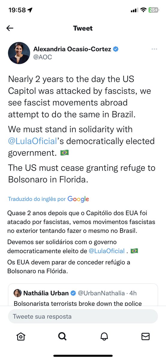Alexandria Ocasio-Cortez solicita extradição de Bolsonaro e deputados estadunidenses apoiam o pedido