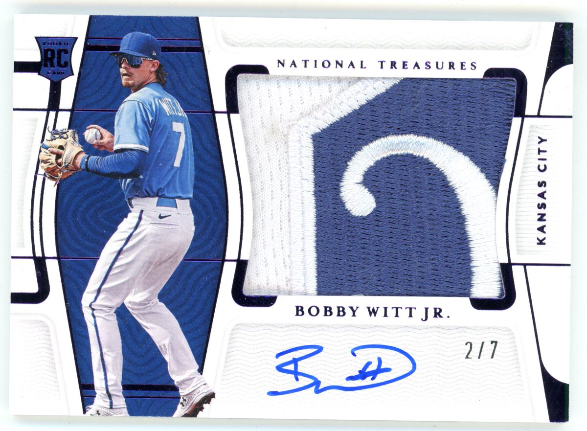 SCCTradingCards's tweet photo. Only 7 Made and we pulled one of the Bobby Witt Jr 2022 Panini National Treasures First Off The Line RPA's in the Steel City Break Room!

Check out Tyler's Breaks here : https://t.co/eQGzT7Atqi

#TylerPullsFire #SteelCityBreakRoom #WhoDoYouCollect @PaniniAmerica https://t.co/7j58gz6BQJ