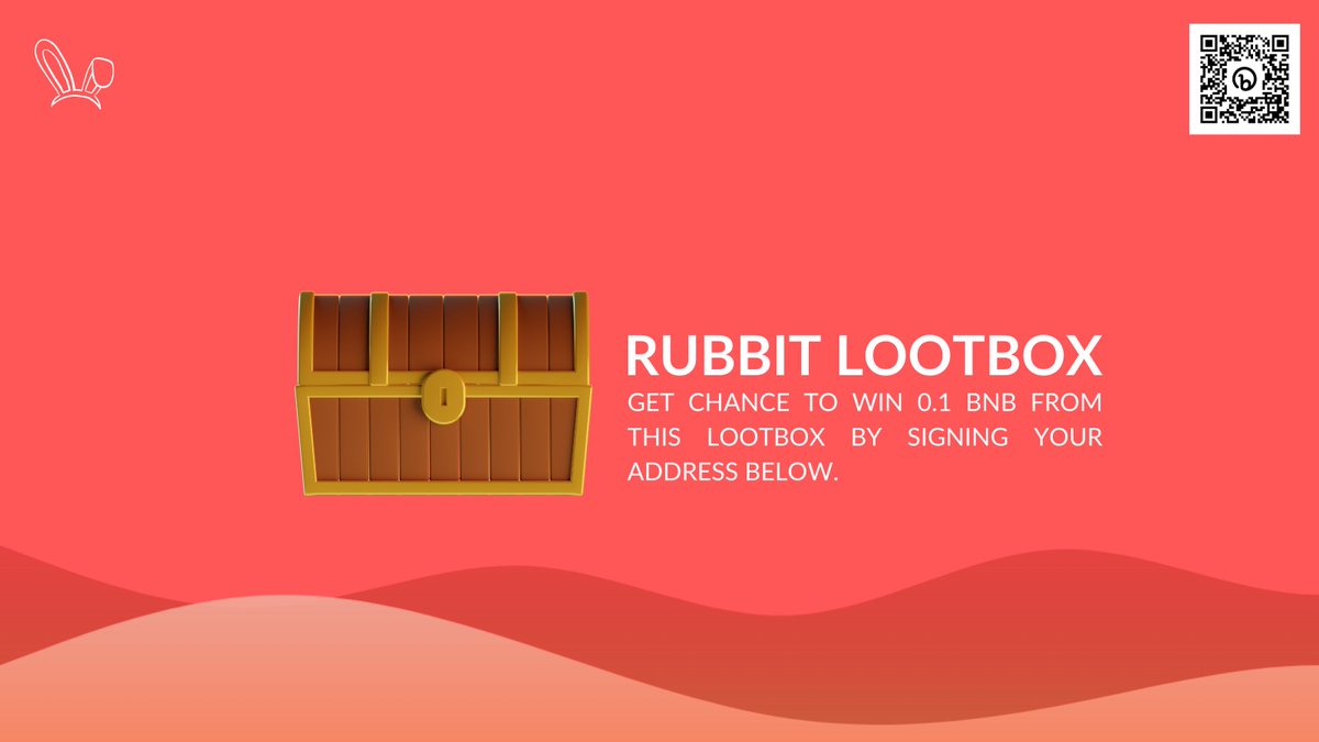 rubbittoken's tweet photo. Rubbit Lootbox! 🐰🧰
Get chance to win #BNB ! on Binance Smart Chain.

Follow us, like, comment and retweet!
Sign your wallet on our form to become participant of this lootbox event!

🔗https://t.co/P92GNVMjwa https://t.co/qp4IzCZEgT