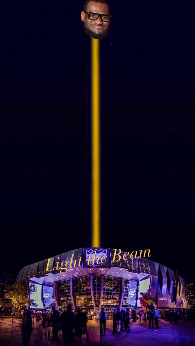 The beam was beamin’ last night. #GoLakers #LightTheBeam