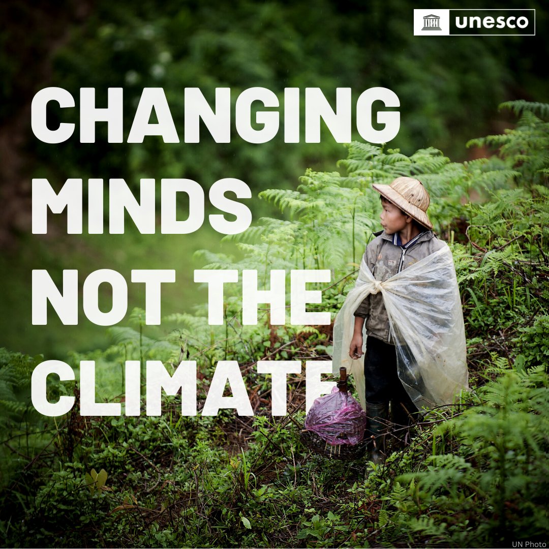 Climate change
Biodiversity
Disaster risk reduction
Water

These are just some of the sustainability issues that must be tackled to protect our planet. And it starts with education.

Are you with us? 
on.unesco.org/2iuPT5T