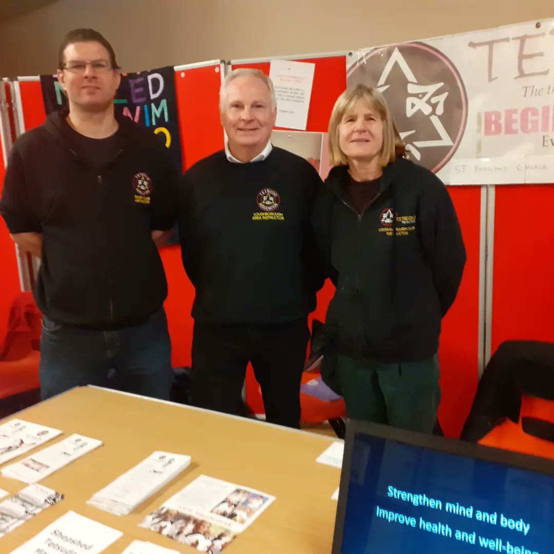 It's Saturday &amp; I'm helping my fellow instructors of the Shepshed Tetsudo Martial Arts Club, exhibiting in the village hall to promote Tetsudo. Pictured: Us all wearing our Tetsudo branded clothing. Training sessions are: Mondays 7.30pm-9pm at St. Botolph's Village Hall, Shepshed
