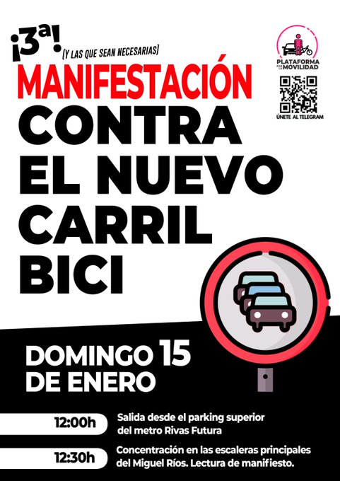 Foto cedida por Plataforma por la Movilidad Rivas