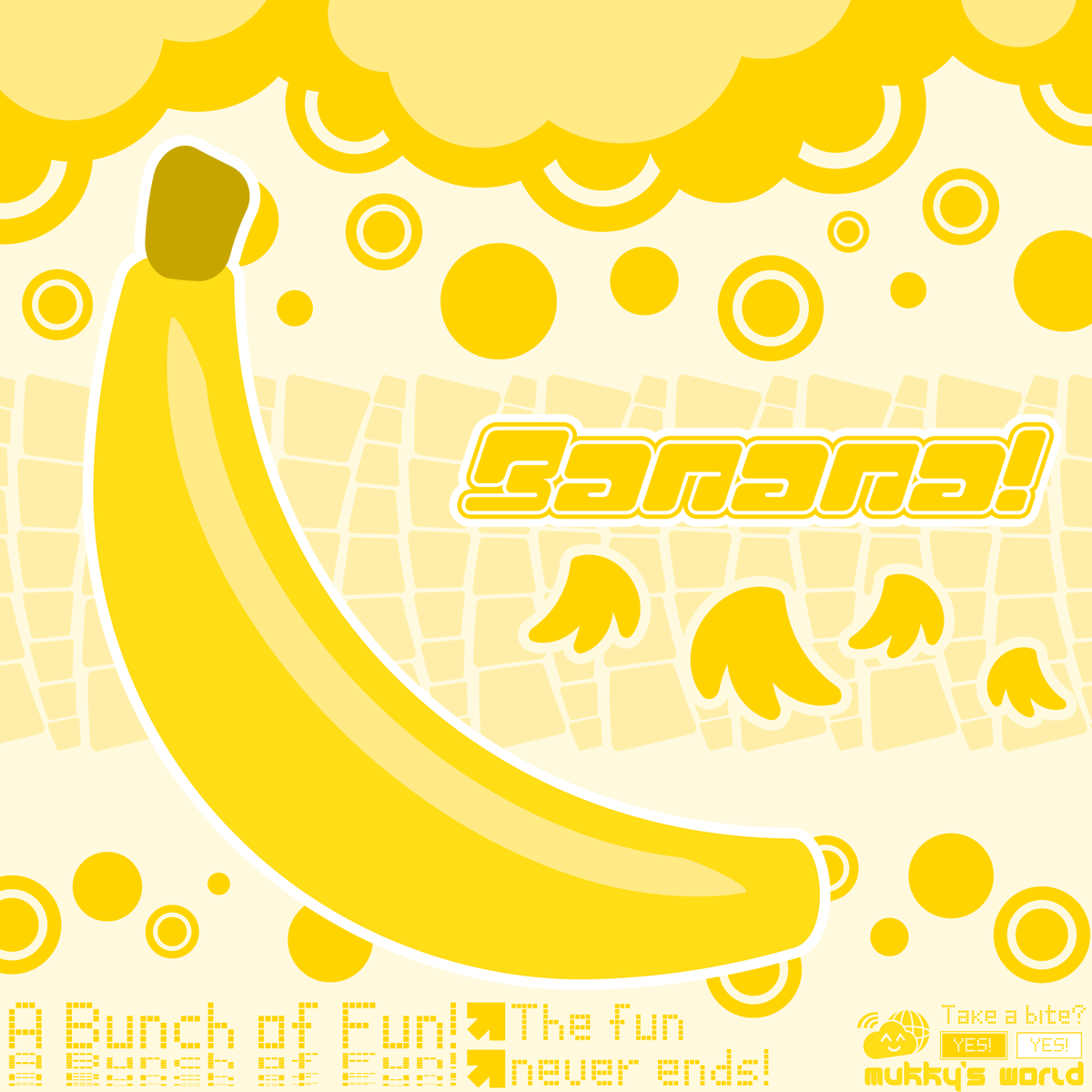 MukkysWorld's tweet photo. Banana! // JanSet23 - 02
//
#mukkysworld #y2k #y2kart #y2kcore #y2kstyle #y2kaesthetic #vectorheart #fruity #fruit #fresh #banana #vectorart #vector #retroart #retro #kaybug #graphicdesign #design #vectorillustration #graphicdesigner https://t.co/EfD1YyXjr8