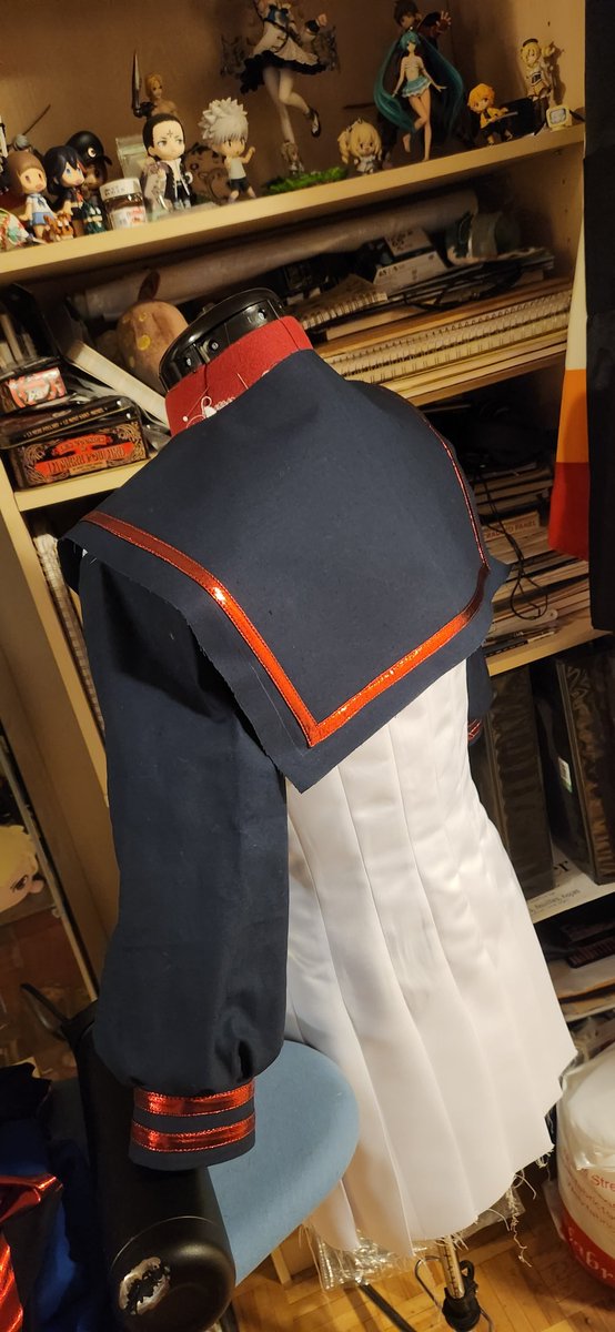 Ignore Satsuki still on the dressform and instead look at that trim!!!! I made that lamé my bitch