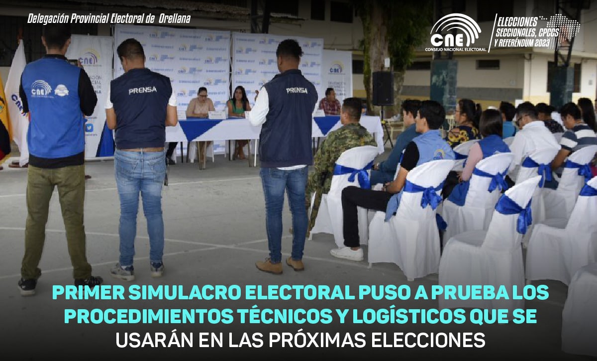 CNEOrellana's tweet photo. BOLETÍN 📰 | Primer #SimulacroElectoralEc puso a prueba los procedimientos técnicos y logísticos que se usarán en los próximos comicios el 5️⃣ de febrero.
Más detalles 👇
https://t.co/F2pnwRm9Lg https://t.co/jxoUYxwlG6