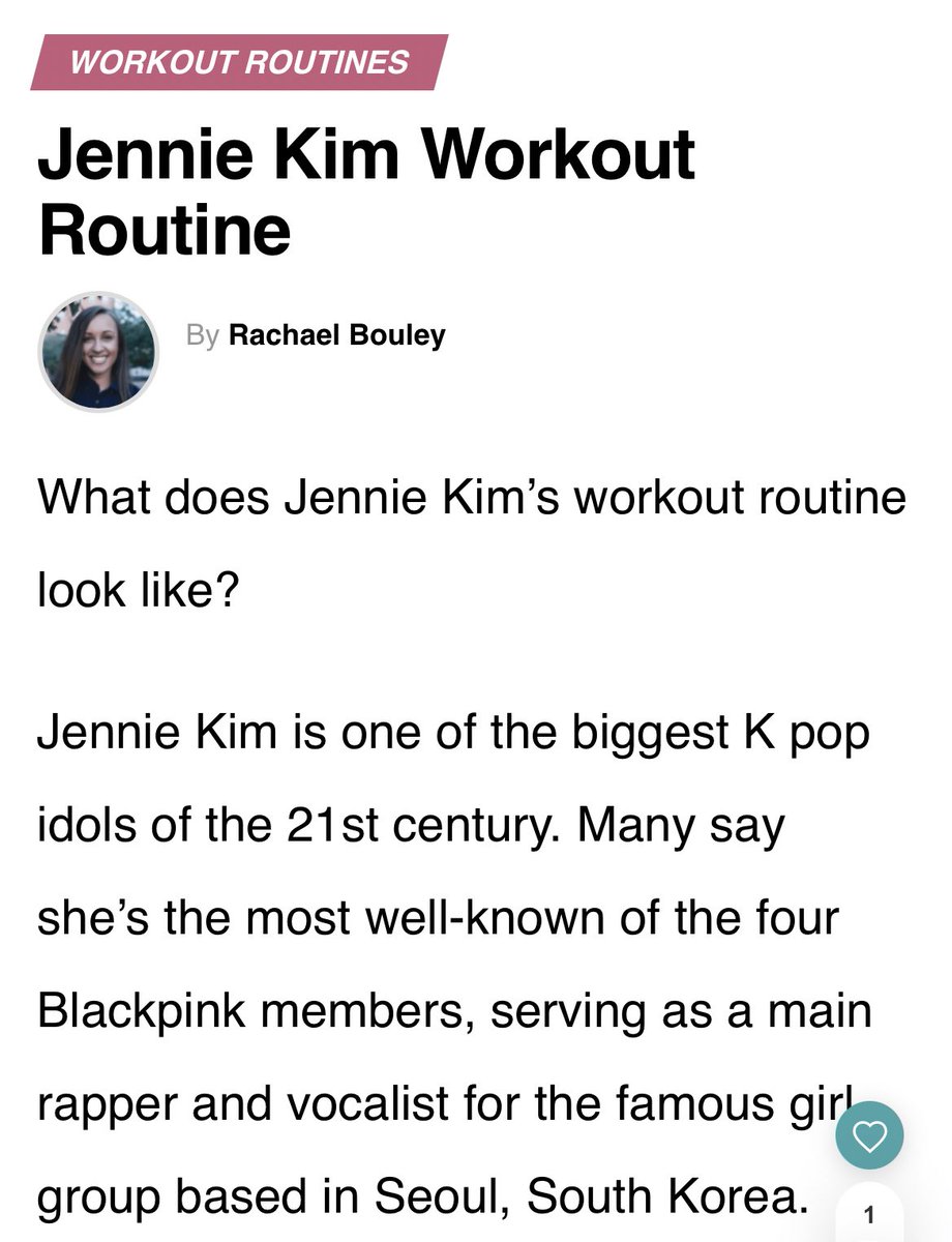 jenniekimcl's tweet photo. 📃| Jennie Kim Workout Routine

"JENNIE is one of the biggest K pop idols of the 21st century. Many say she’s the most well-known of the four Blackpink members, serving as a main rapper and vocalist for the famous girl group based in Seoul, SK."

🔗https://t.co/1M2O5piWRH https://t.co/jwyhReRR12