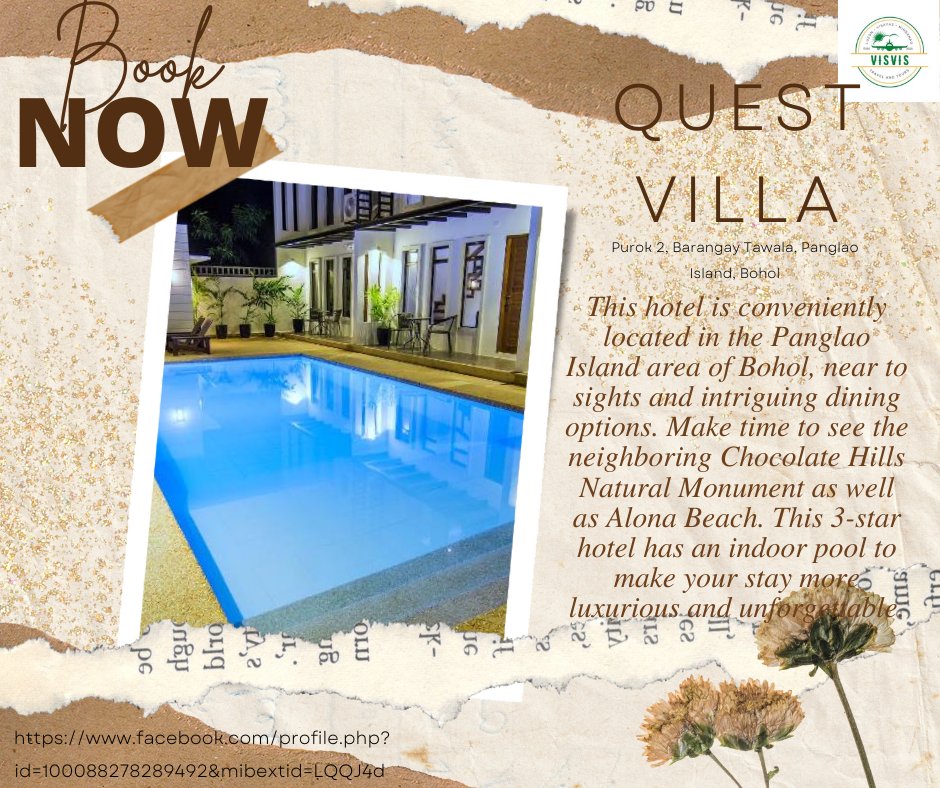 vvtravandtour's tweet photo. With its comforting ambiance you’ll truly be able to relax in Quest Villa! Book Now!🥰

Kindly visit us: https://t.co/SPNeXcic7v

#BOHOL #ExploreBohol #Visvistravel #ExplorePhilippines #itsmorefuninthephilippines #DiscoverPhilippines #TravelGoals2023 #BookNow #QuestVilla https://t.co/HjCZvuAB6r