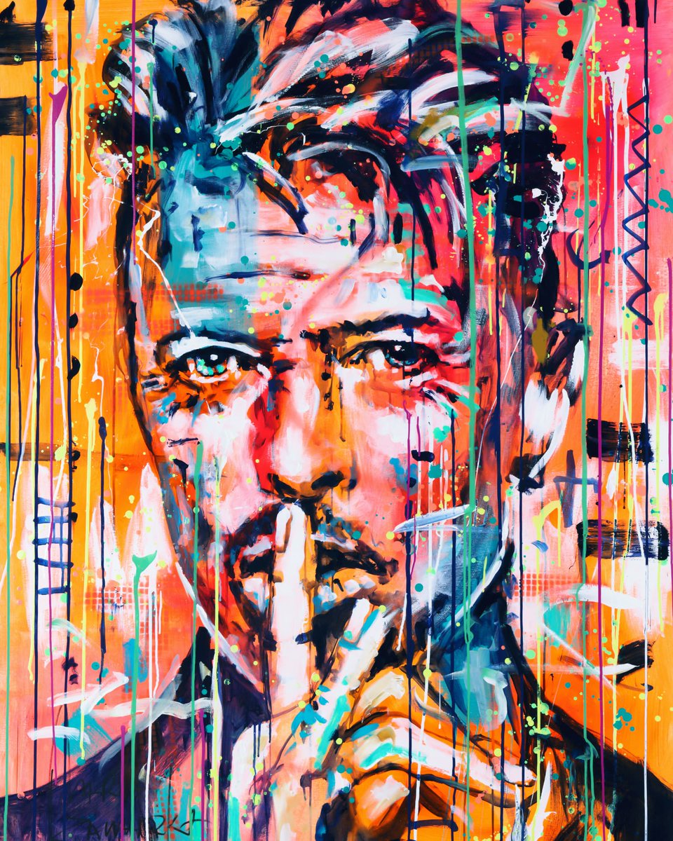 marta_zawadzka's tweet photo. Happy Birthday
"Rebel Rebel" 
David Bowie forever
canvas 120x160cm
❤❤❤
#davidbowie #bowie
#artwork #rocknroll #elvisportrait #art #painting #passion #loveart #music https://t.co/GXo3WufgJJ