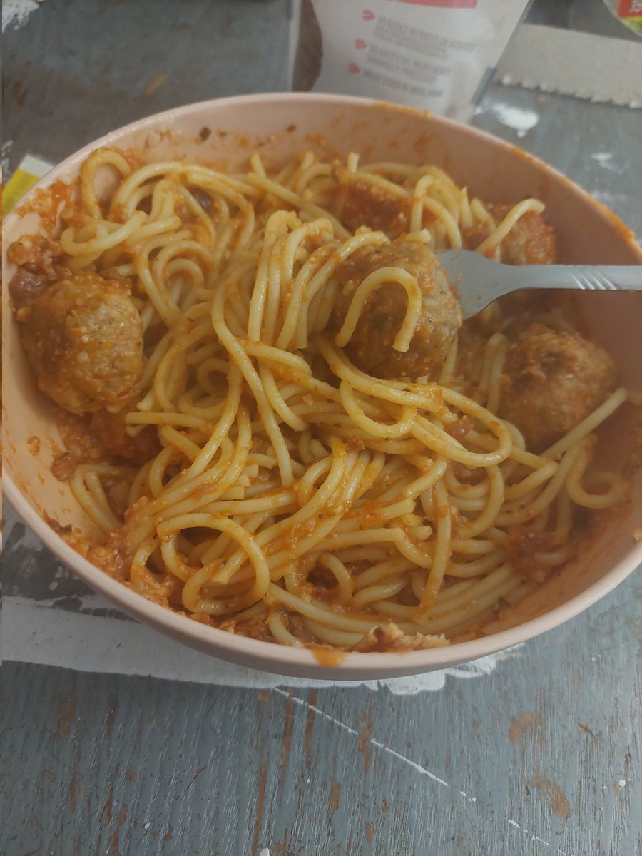 DempseyHolden's tweet image. Having myself #spaghettiandmeatball&apos;s with #parmesan &amp;amp; #baconbits