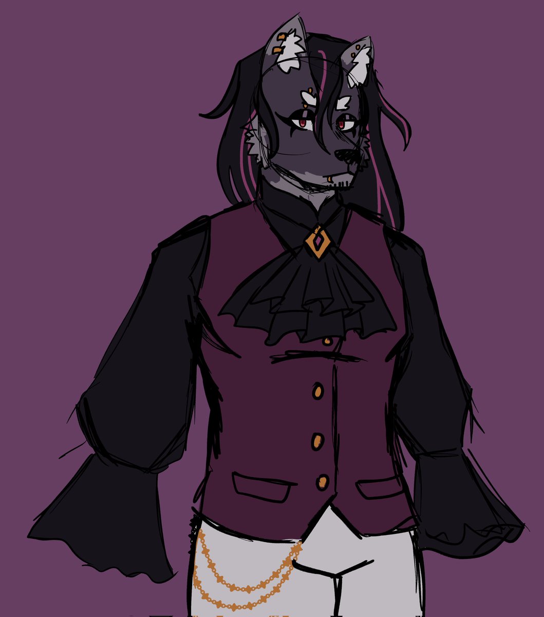galactear03's tweet photo. New oc 

#furry #furrywolf #wolf #furryart #goth #art #digitalart https://t.co/fR32sQ8XCK