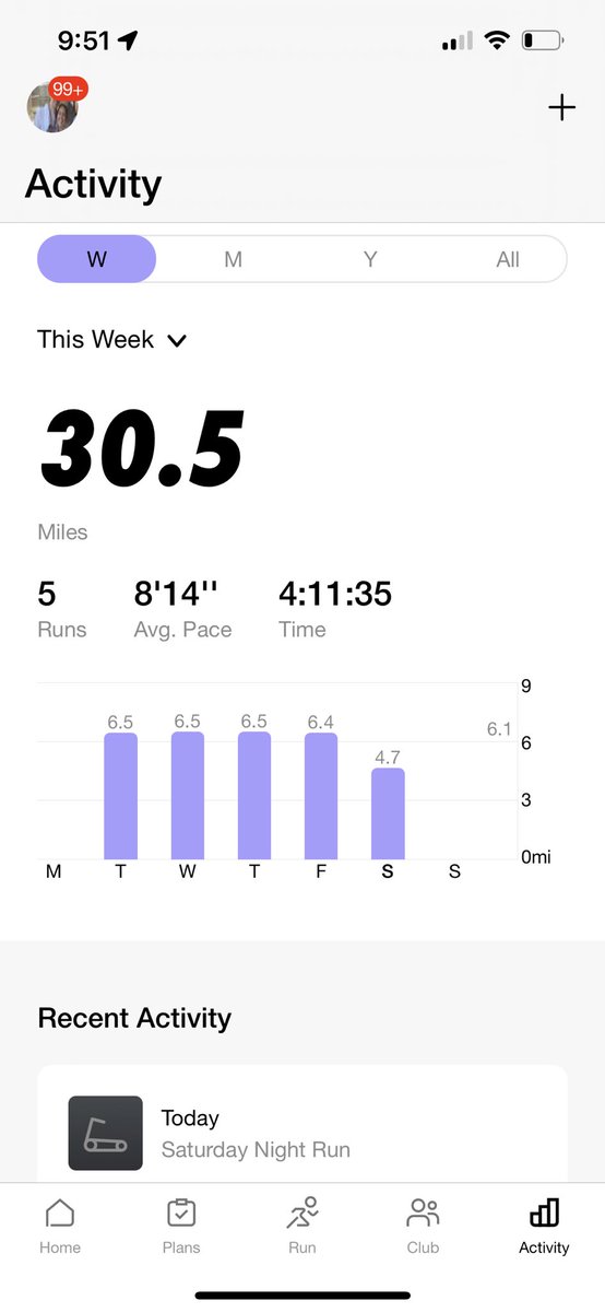 DBrianBlank's tweet photo. One week down and fifty one to go: starting this year with a week ๐โโ๏ธ stronger than last year or week, including more than I logged last January, but the key to a great year is always #consistency & #persistence! Hoping the trend continues & 2023 has more than 2022! #RunningStart https://t.co/wKDW8xXdAs